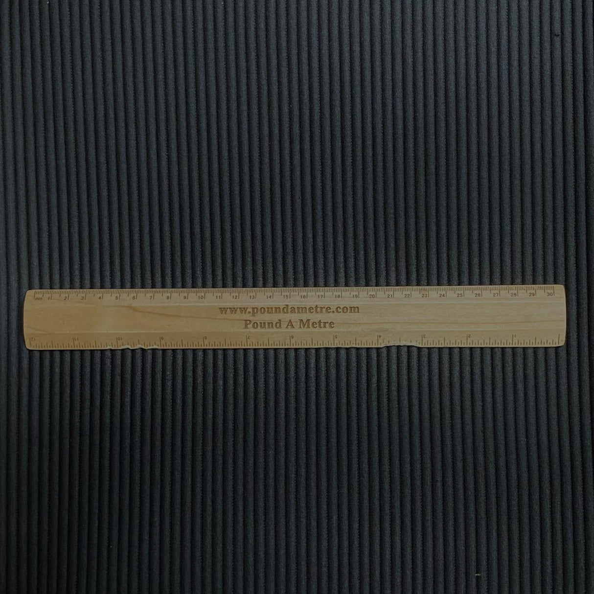 Pound A Metre 3 Metres Heavyweight Ribbed Jersey- 55" Wide (Black)