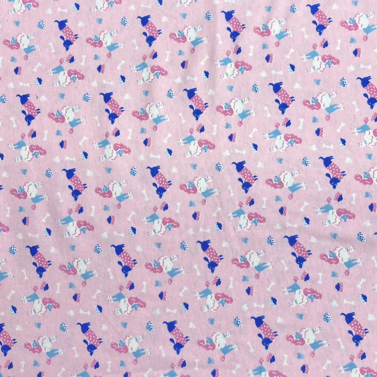 Pound A Metre 3 Metres High Quality Brushed Cotton - 45" Wide (Pink Dogs)