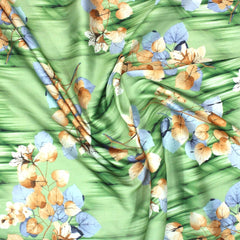 3 Metres Japanese Kimono Satin- 55" Wide (Green Stream) - Pound A Metre