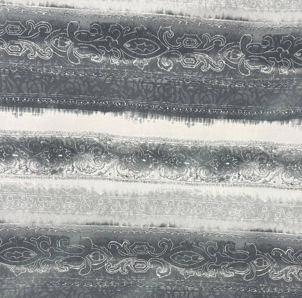 Pound A Metre 3 Metres Lightweight Printed Suiting 55" Wide (Silver)