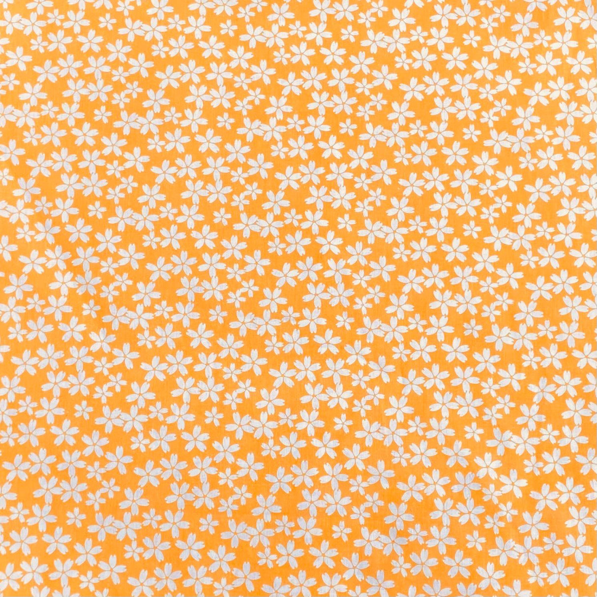Pound A Metre 3 Metres – Luxurious Cotton Poplin – 63” Wide Fabric (Orange Floral)