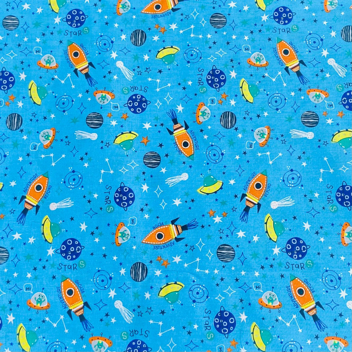 Pound A Metre 3 Metres – Luxurious Cotton Poplin – 63” Wide Fabric (Space)