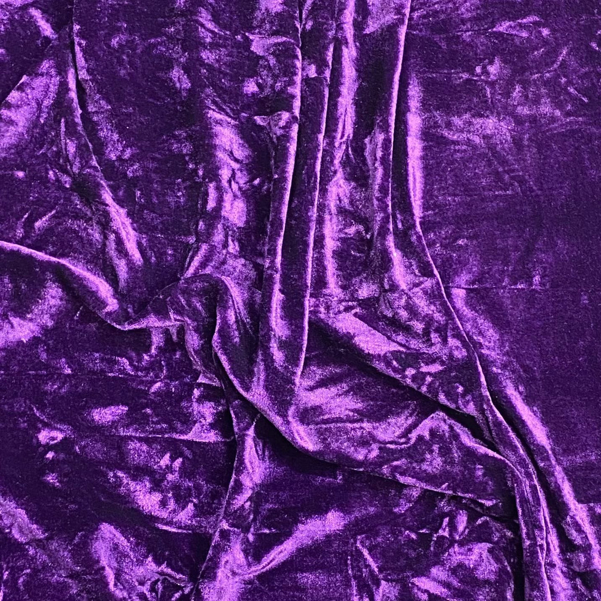 Pound A Metre 3 Metres Luxurious Crushed Spandex Velvet 55" Wide (Deep Purple)