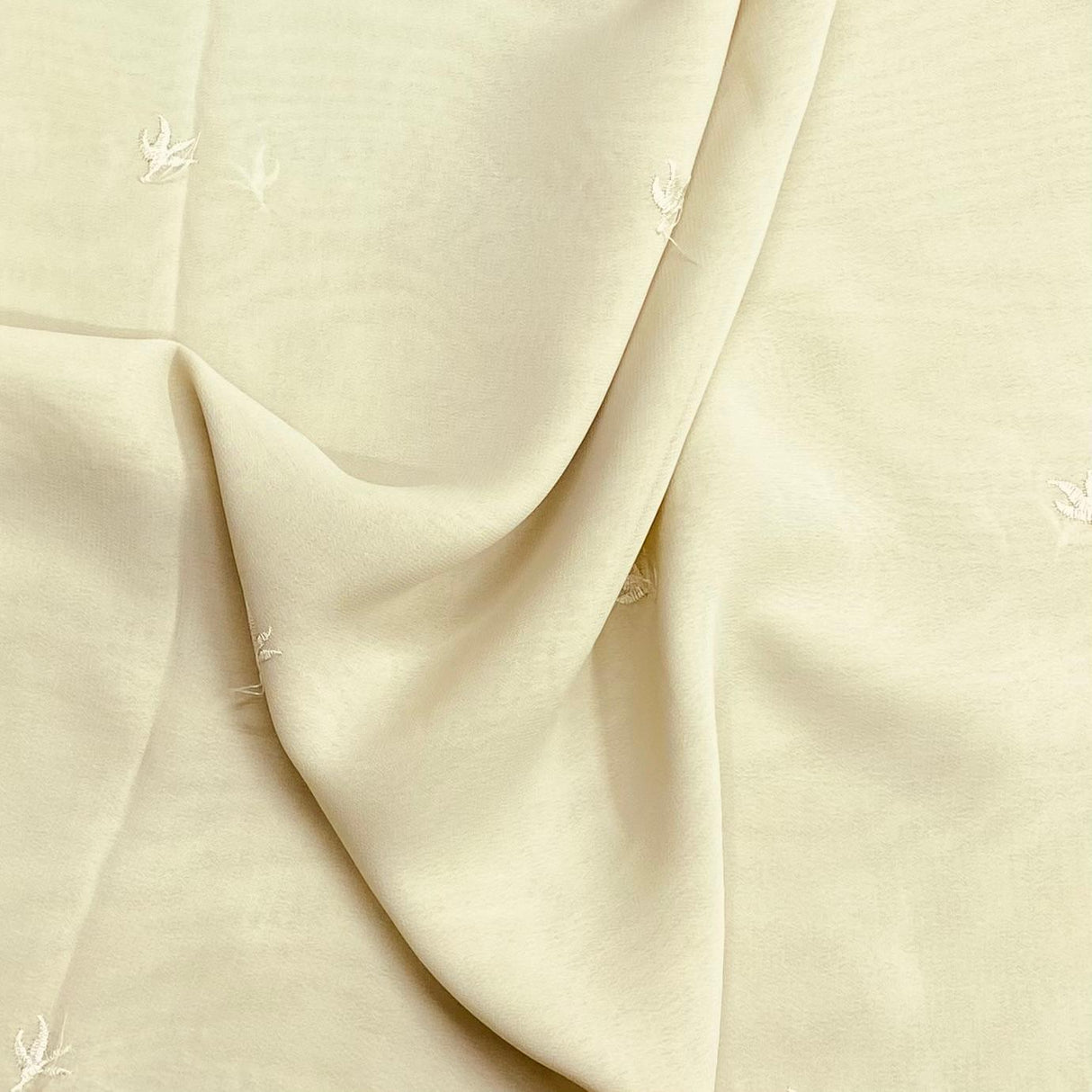 Pound A Metre 3 Metres 3 Metres Luxurious Dressmaking Embroidery Crepe 45" wide (Sage)