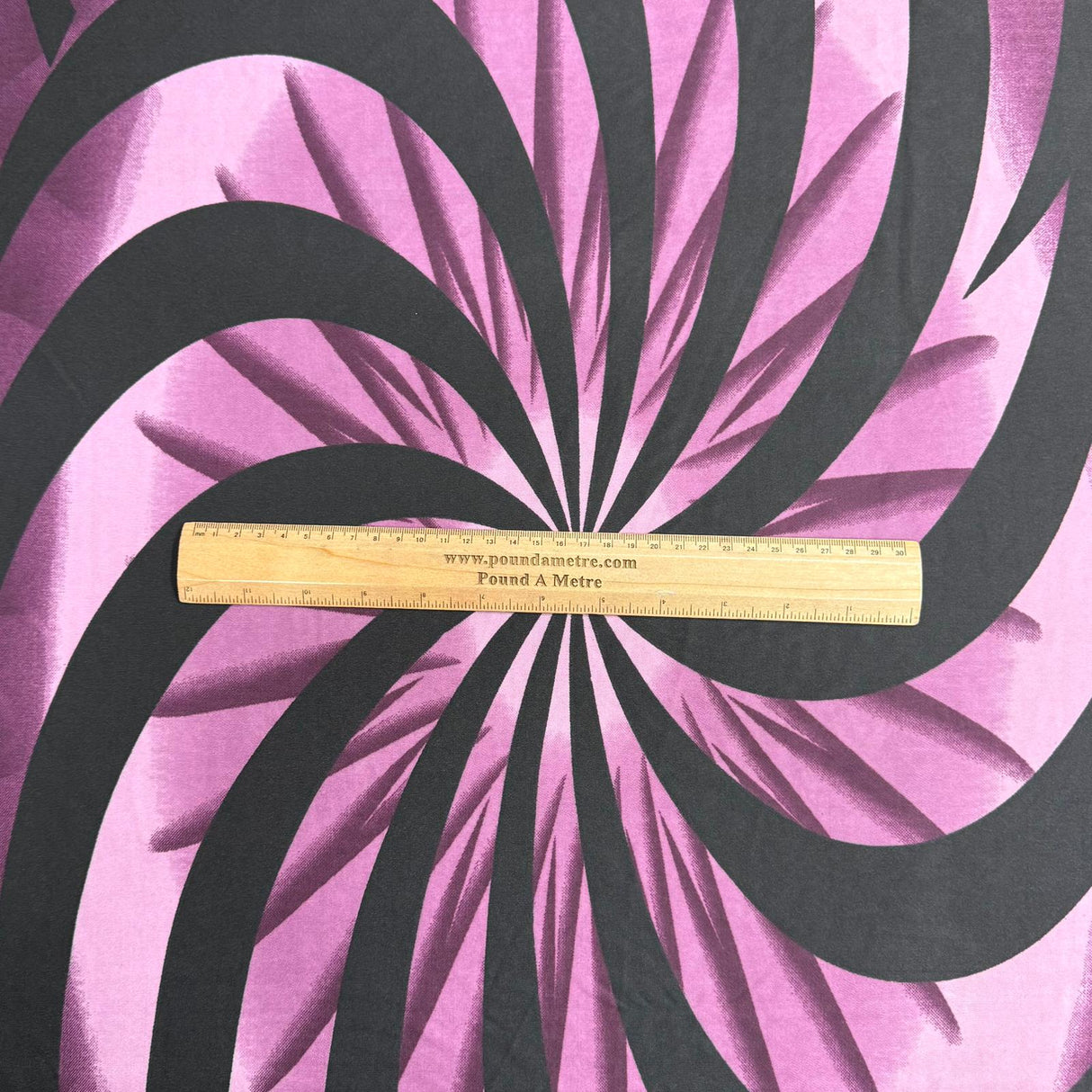 Pound A Metre 3 Metres Luxurious Polyester Jersey 45” Wide - (Purple Twirl)
