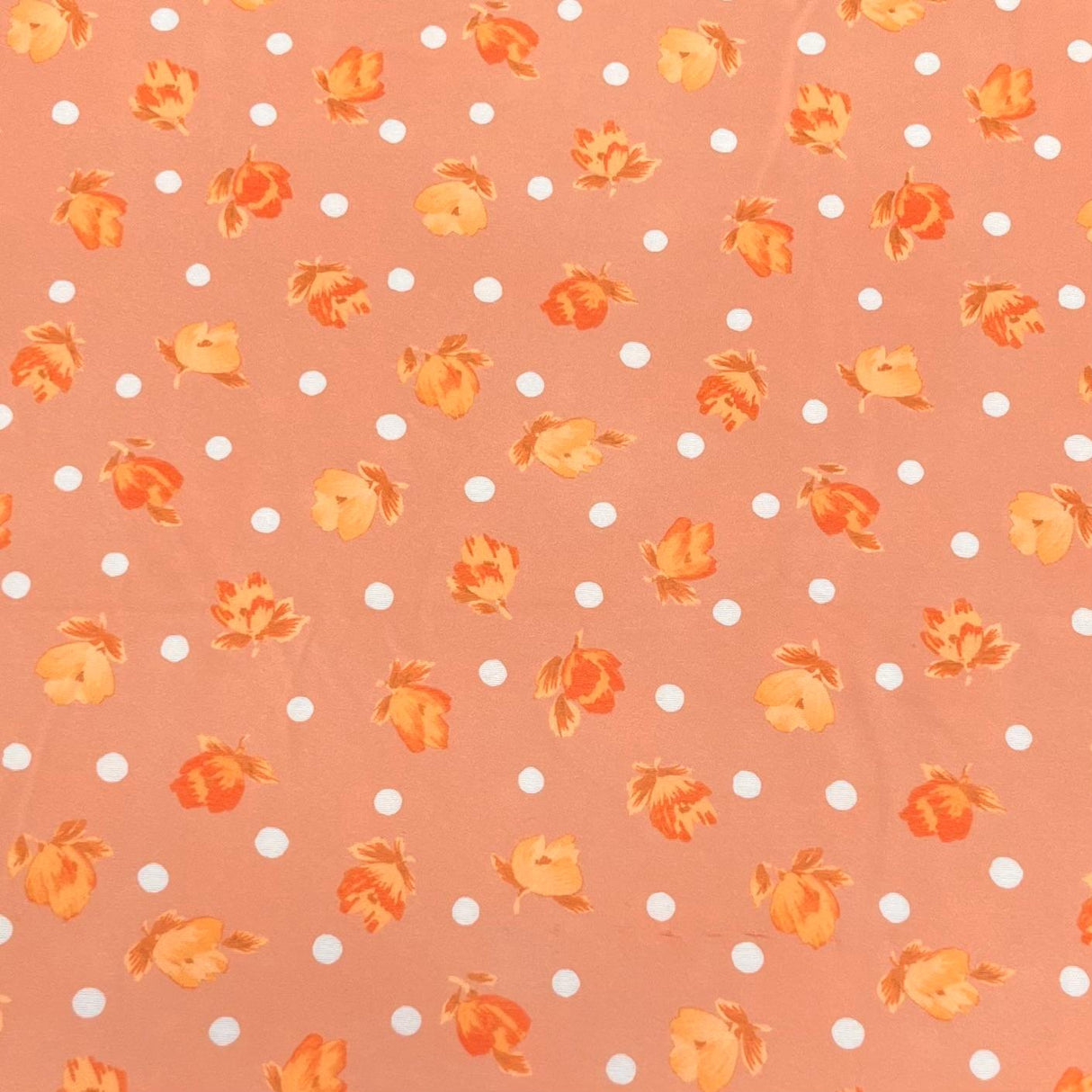 Pound A Metre 3 Metres Luxurious Polyester Jersey- 58'' Wide (Peach Garden)