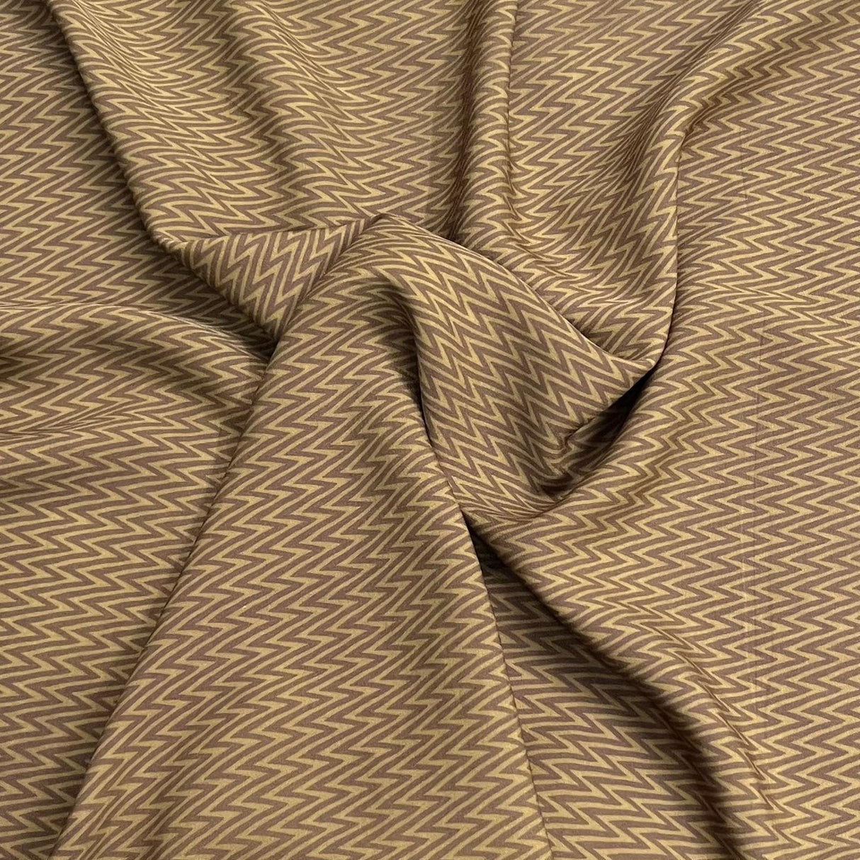 Pound A Metre 3 Metres Luxurious Printed Crepe - 55" Wide (Brown)