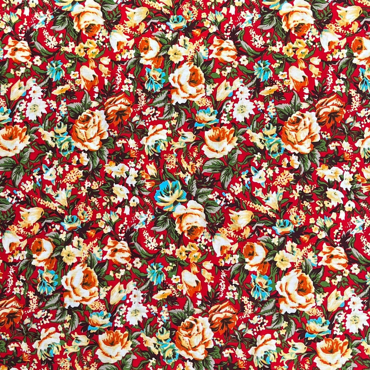 Pound A Metre 3 Metres Luxurious Printed Crepe - 55" Wide (Garden)