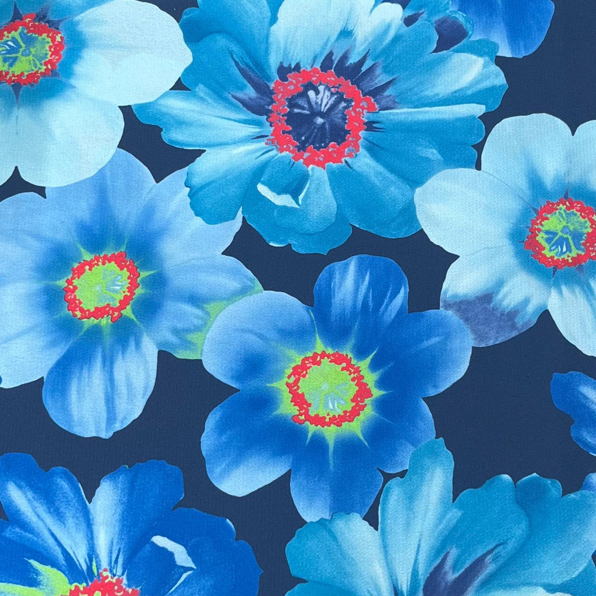 Pound A Metre 3 Metres Luxurious Printed Crepe - 55" Wide (Ocean Breeze)