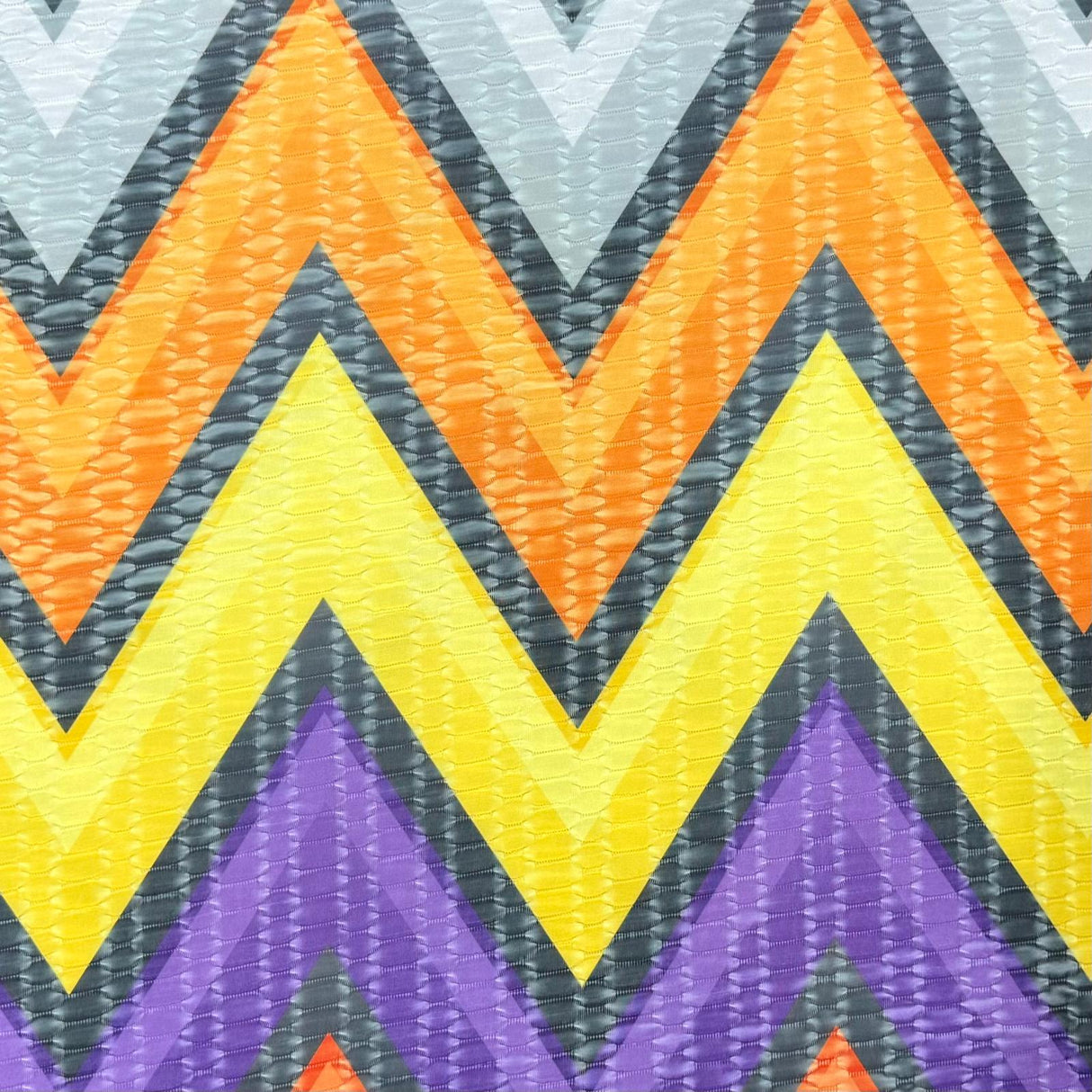 Pound A Metre 3 Metres Luxurious Printed Dobby Jersey 55" Wide (Zigzag)