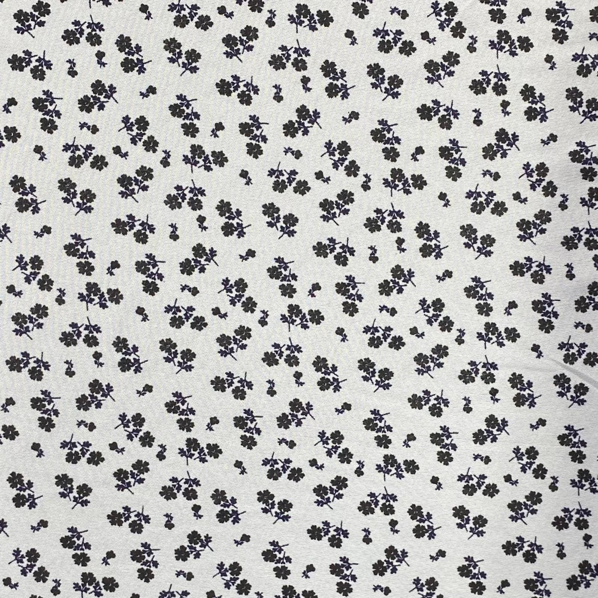 Pound A Metre 3 Metres Luxurious Printed Lightweight Jersey 55" Wide (Black & White Floral)