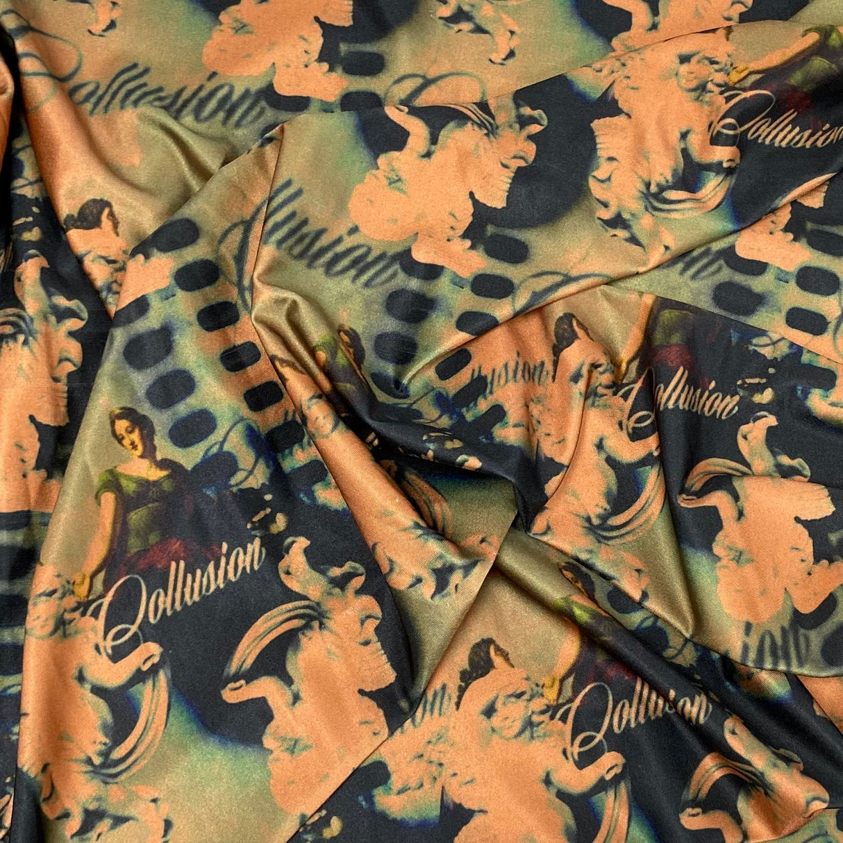 Pound A Metre 3 Metres Luxurious Printed Lycra Jersey 55" Wide (Art)