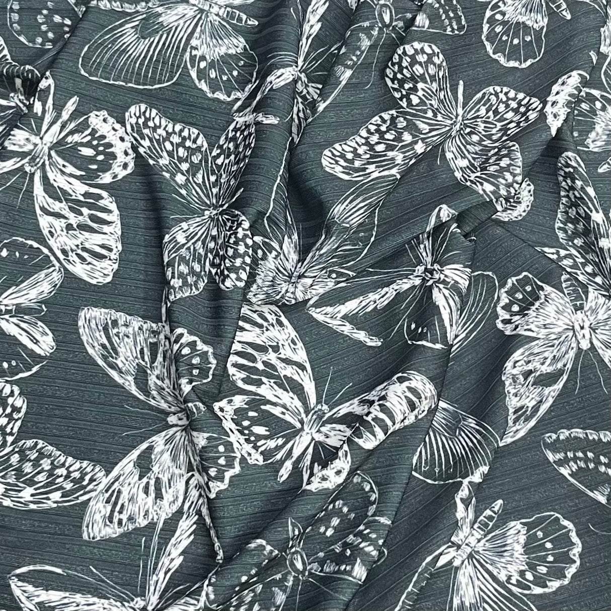 Pound A Metre 3 Metres Luxurious Printed Lycra Jersey 55" Wide (Butterfly)