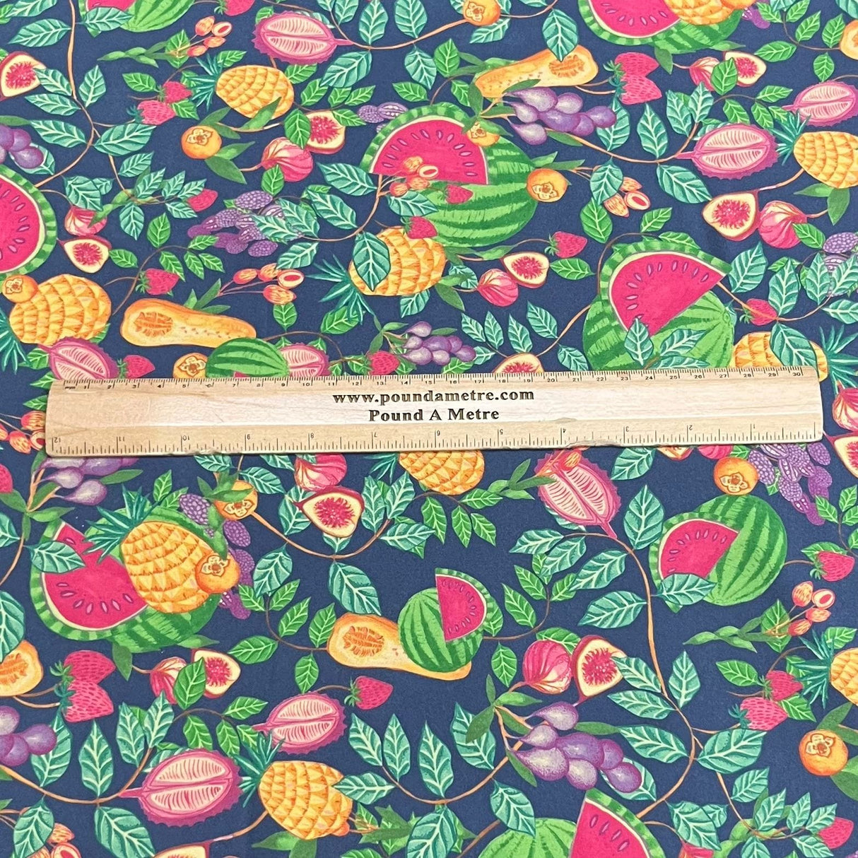 Pound A Metre 3 Metres Luxurious Printed Lycra Jersey 55" Wide (Fruit)
