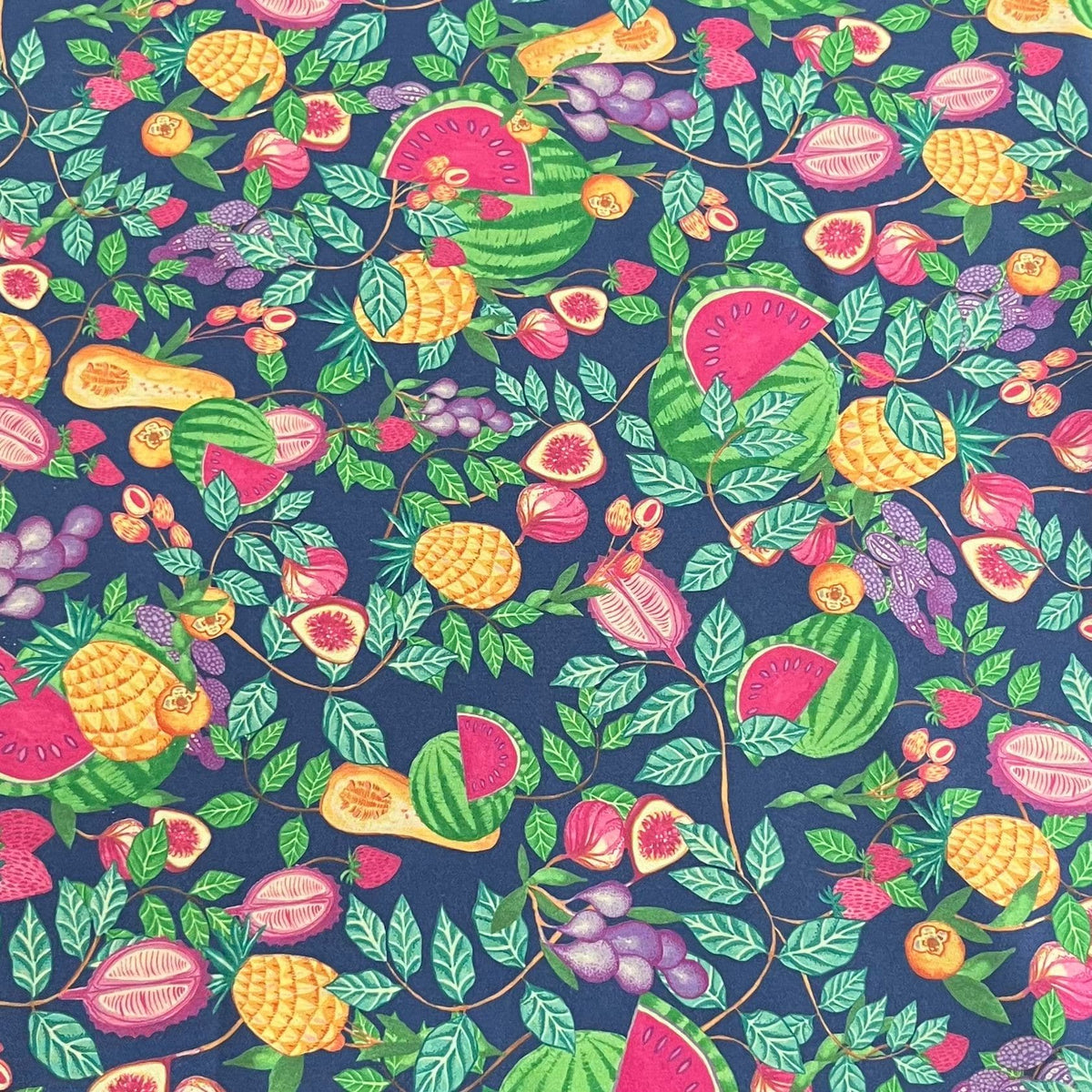 Pound A Metre 3 Metres Luxurious Printed Lycra Jersey 55" Wide (Fruit)
