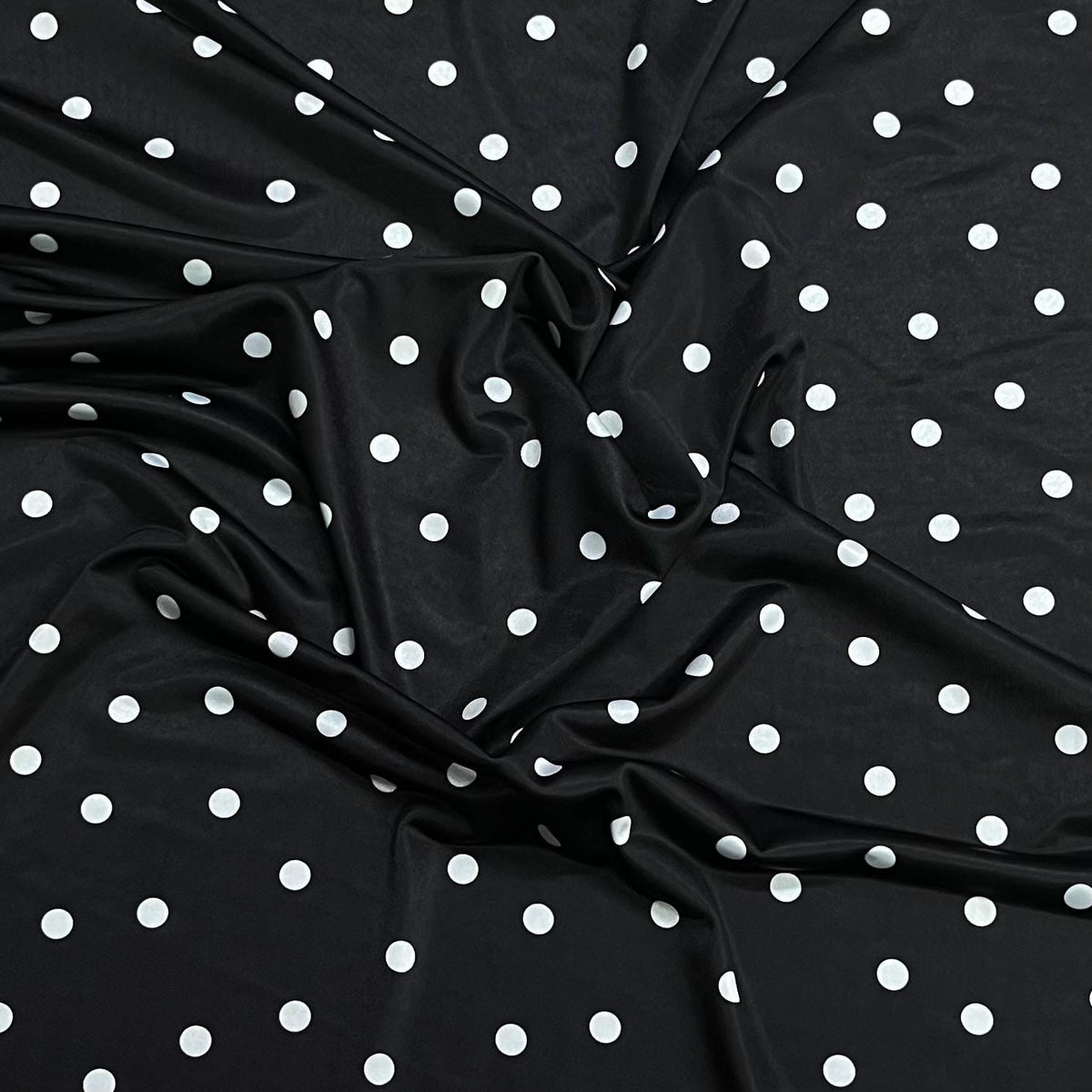 Pound A Metre 3 Metres Luxurious Printed Lycra Jersey 55" Wide (Polka)