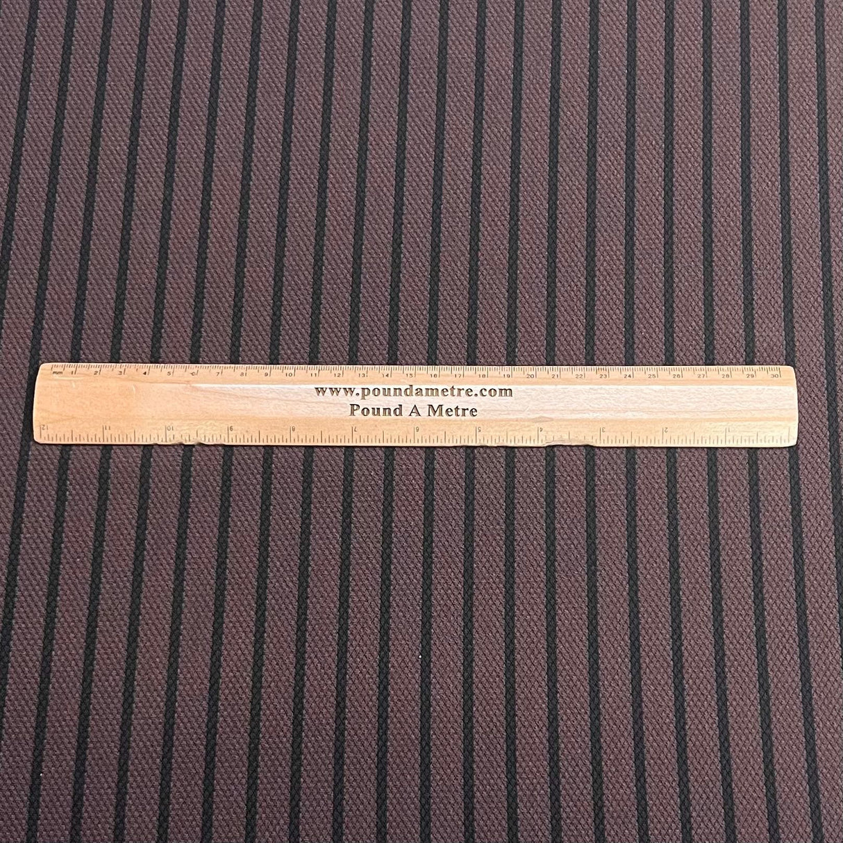 Pound A Metre 3 Metres Luxurious Printed Ribbed Jersey 55” Wide - (Brown & Black)