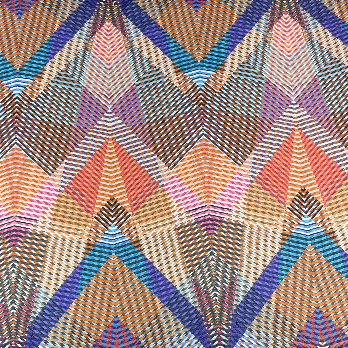 Pound A Metre 3 Metres Luxurious Printed Seersucker Jersey 55” Wide - (Colourful) (S1J)