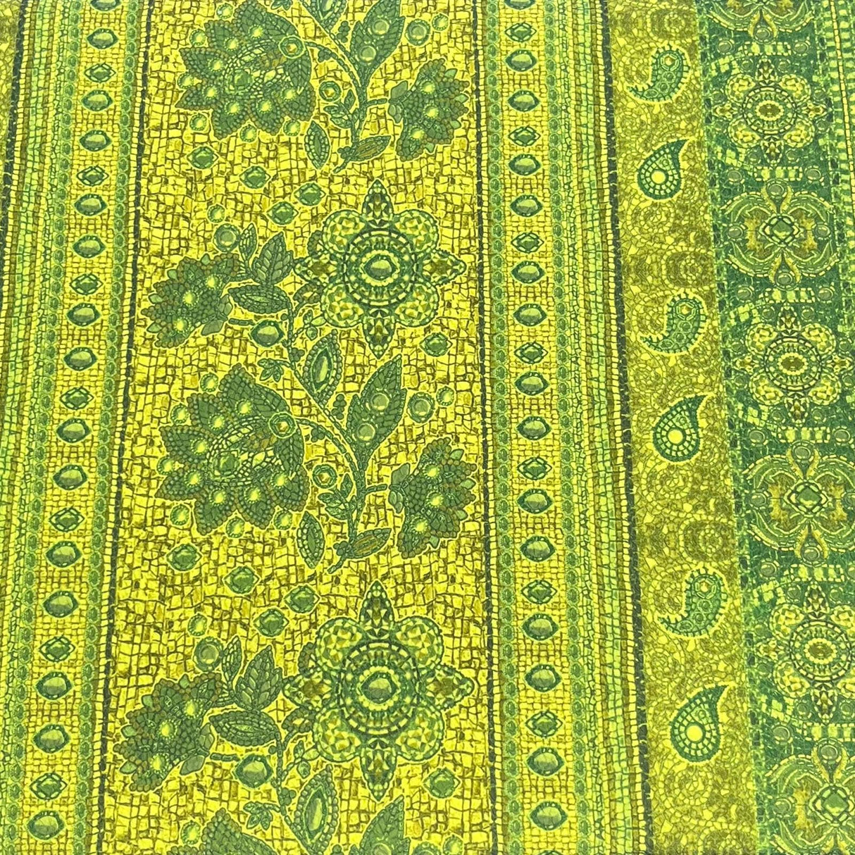 Pound A Metre 3 Metres Luxurious Printed Seersucker Jersey 55” Wide - (Jungle)