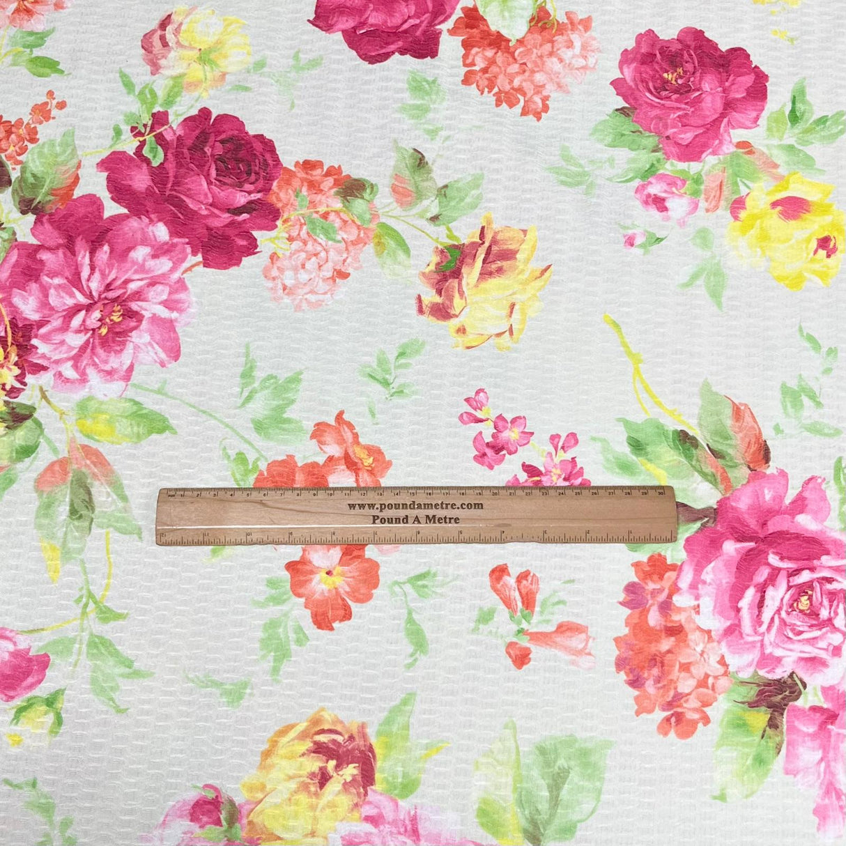 Pound A Metre 3 Metres Luxurious Printed Seersucker Jersey 55” Wide - (Light) (S1J)