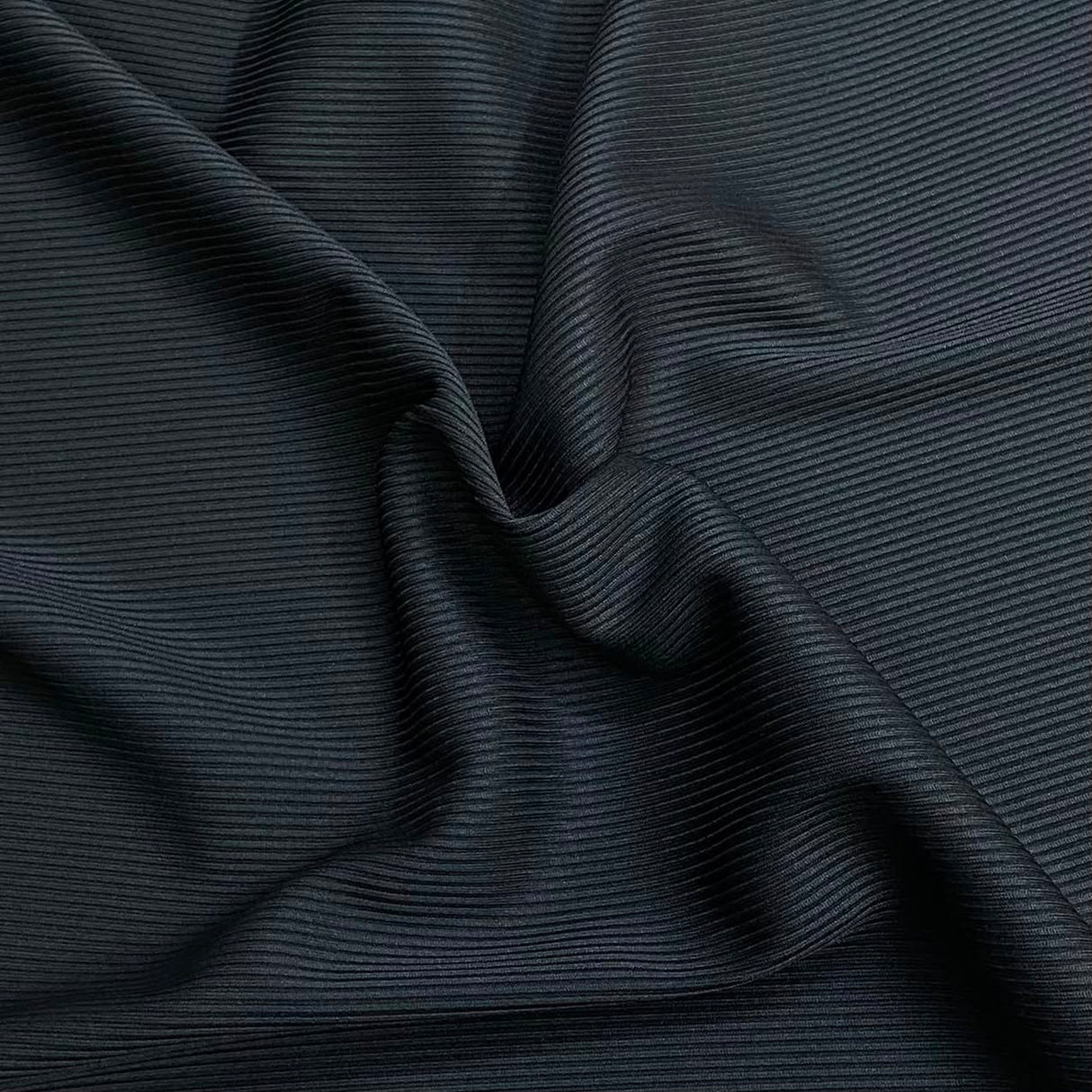 Pound A Metre 3 Metres Luxurious Ribbed Jersey 55” Wide - (Black) (EOL)