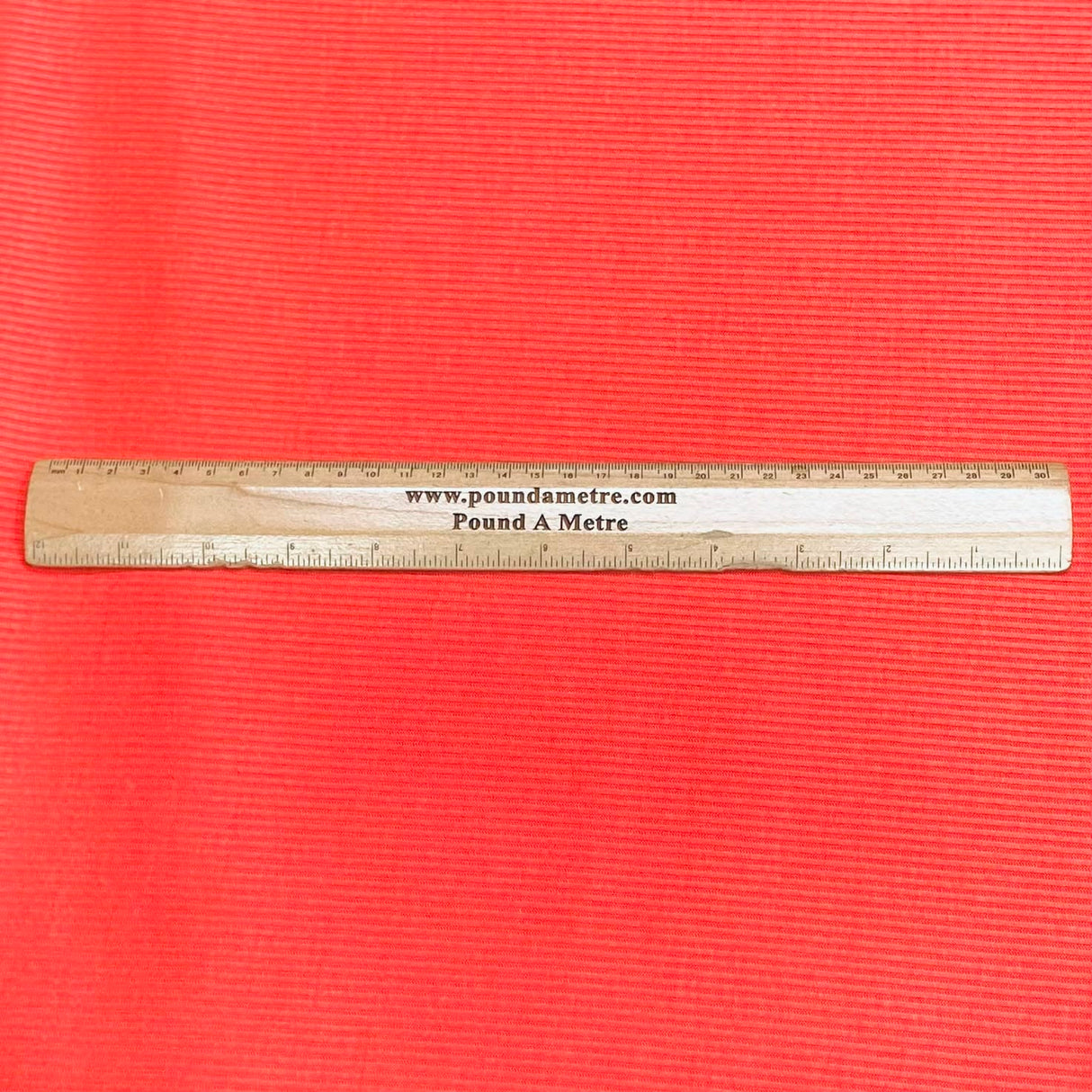 Pound A Metre 3 Metres Luxurious Ribbed Jersey 55” Wide - (Bright Orange) (EOL)