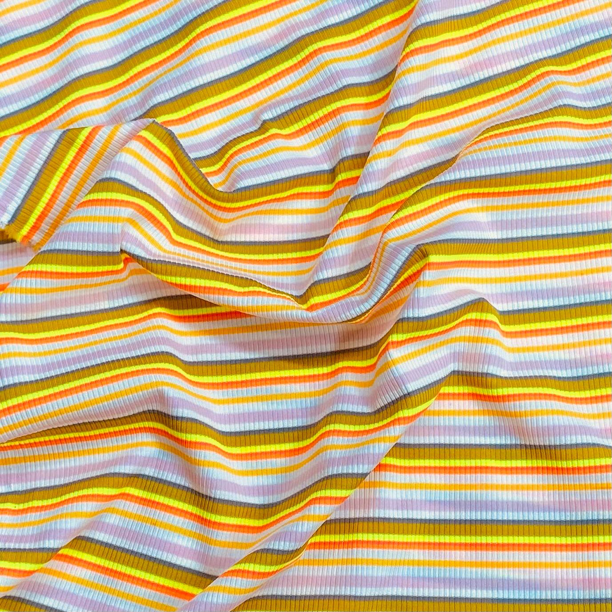 Pound A Metre 3 Metres Luxurious Ribbed Jersey 55” Wide - (Bright)