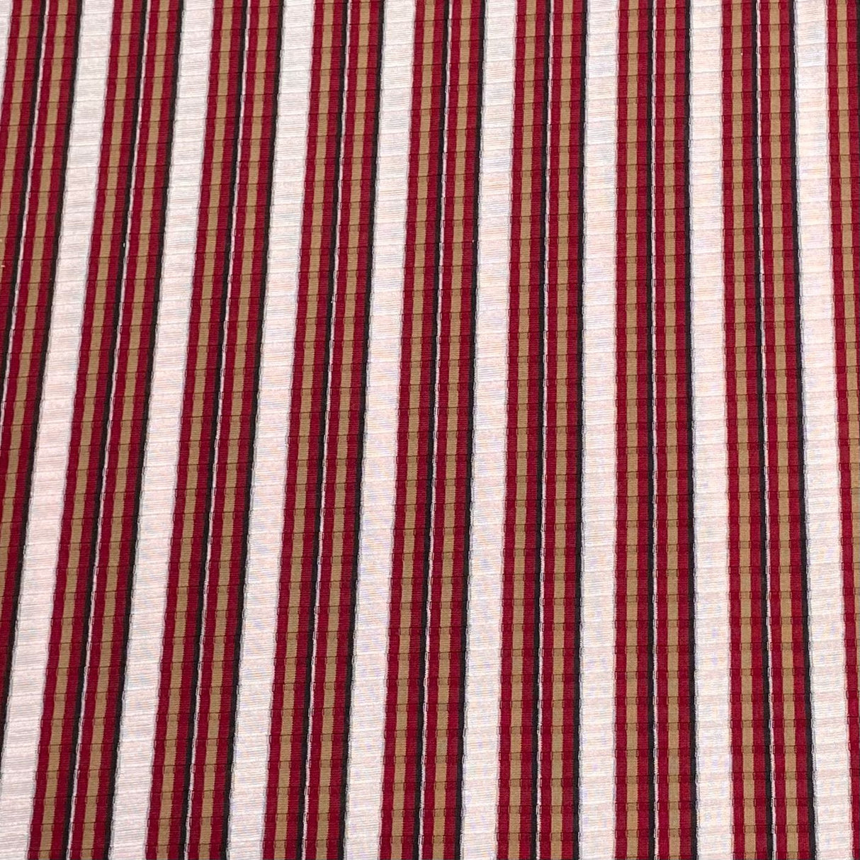 Pound A Metre 3 Metres Luxurious Ribbed Jersey 55” Wide - (Maroon Stripes) (EOL)