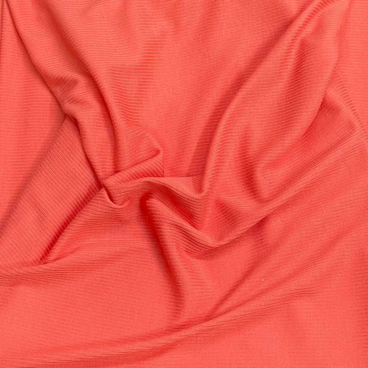 Pound A Metre 3 Metres Luxurious Ribbed Jersey 55” Wide - (Tangerine) (EOL)