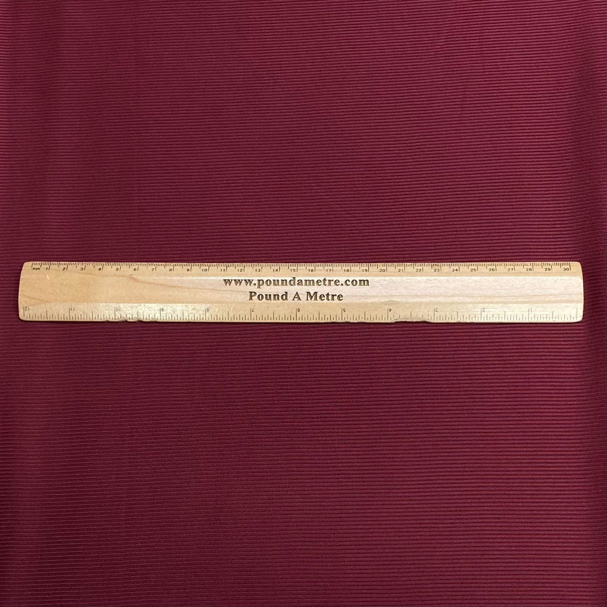 Pound A Metre 3 Metres Luxurious Ribbed Jersey 55” Wide - (Wine) (EOL)