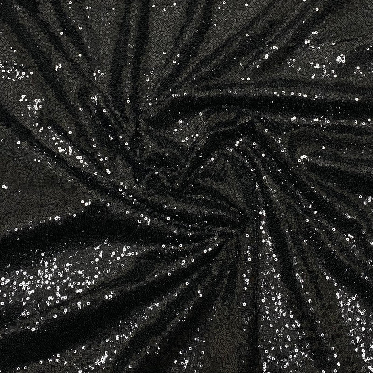 Pound A Metre 3 Metres 3 Metres - Luxurious Sequins On Net - 55" Wide - Black