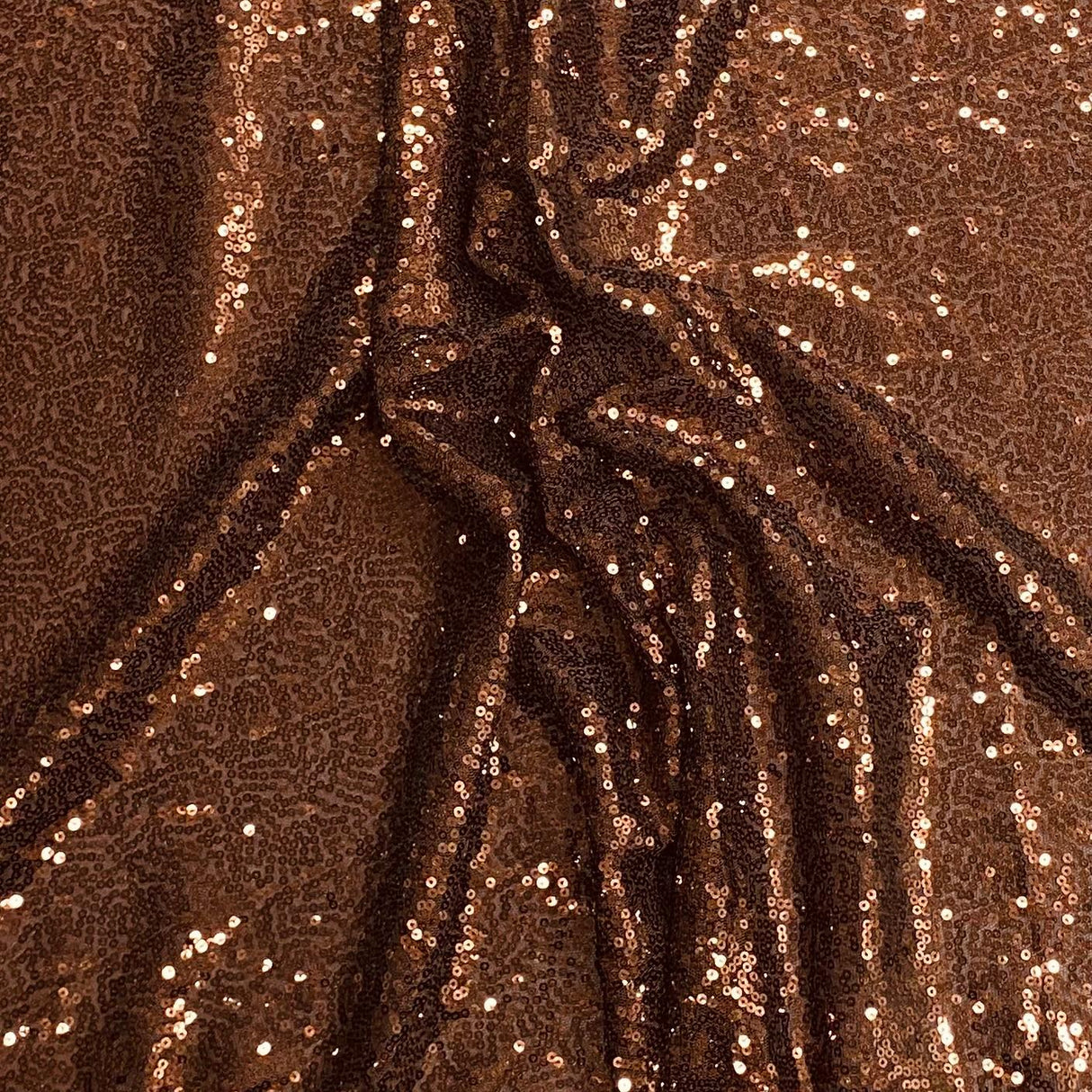 Pound A Metre 3 Metres 3 Metres - Luxurious Sequins On Net - 55" Wide - (Brown)
