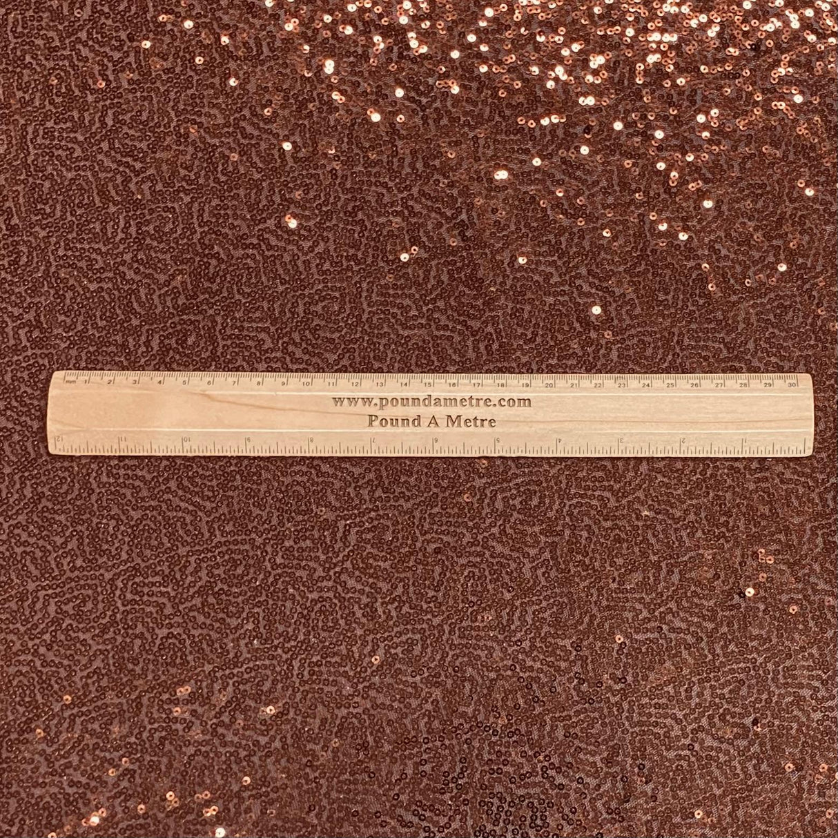 Pound A Metre 3 Metres 3 Metres - Luxurious Sequins On Net - 55" Wide - (Brown)