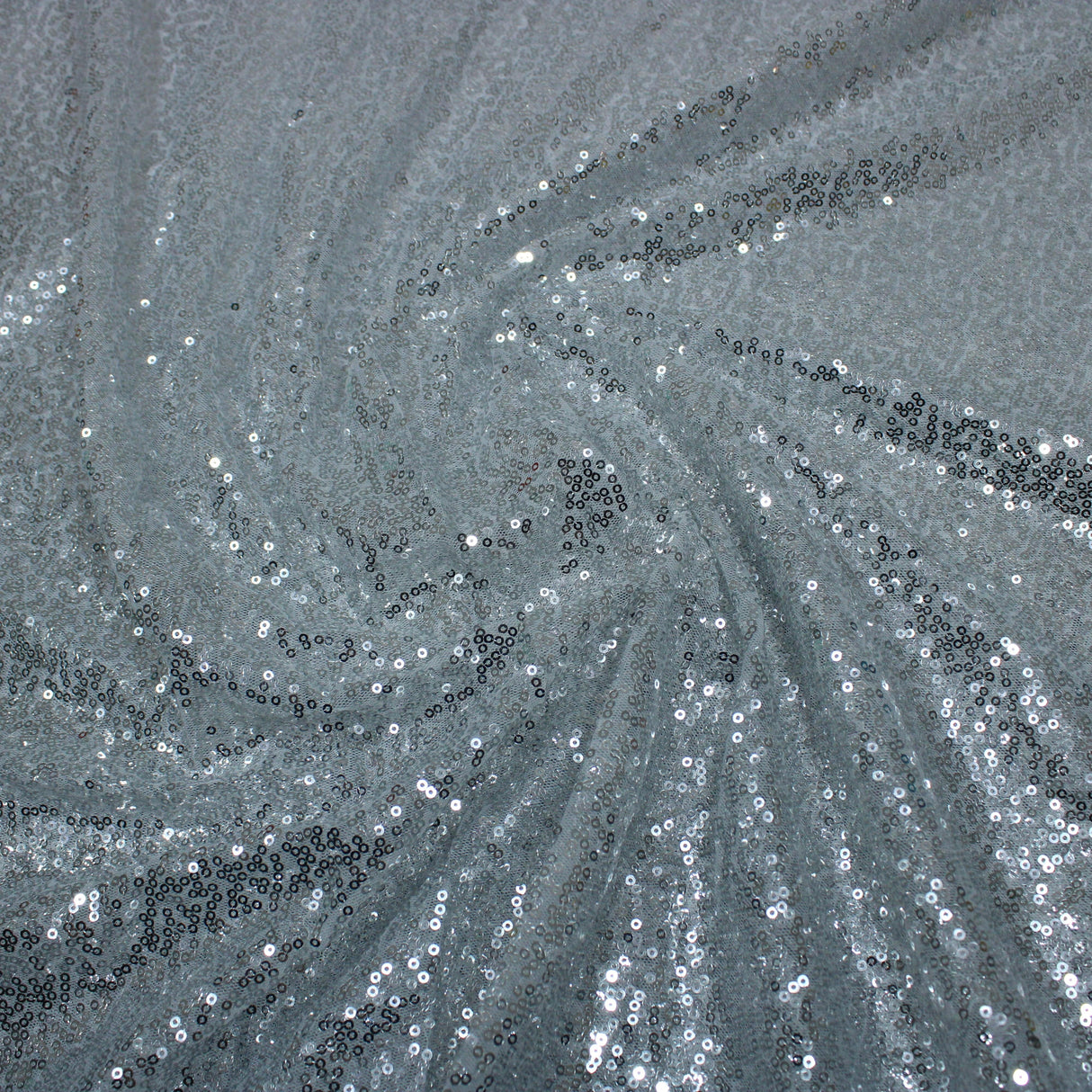 Pound A Metre 3 Metres 3 Metres - Luxurious Sequins On Net - 55" Wide - Grey