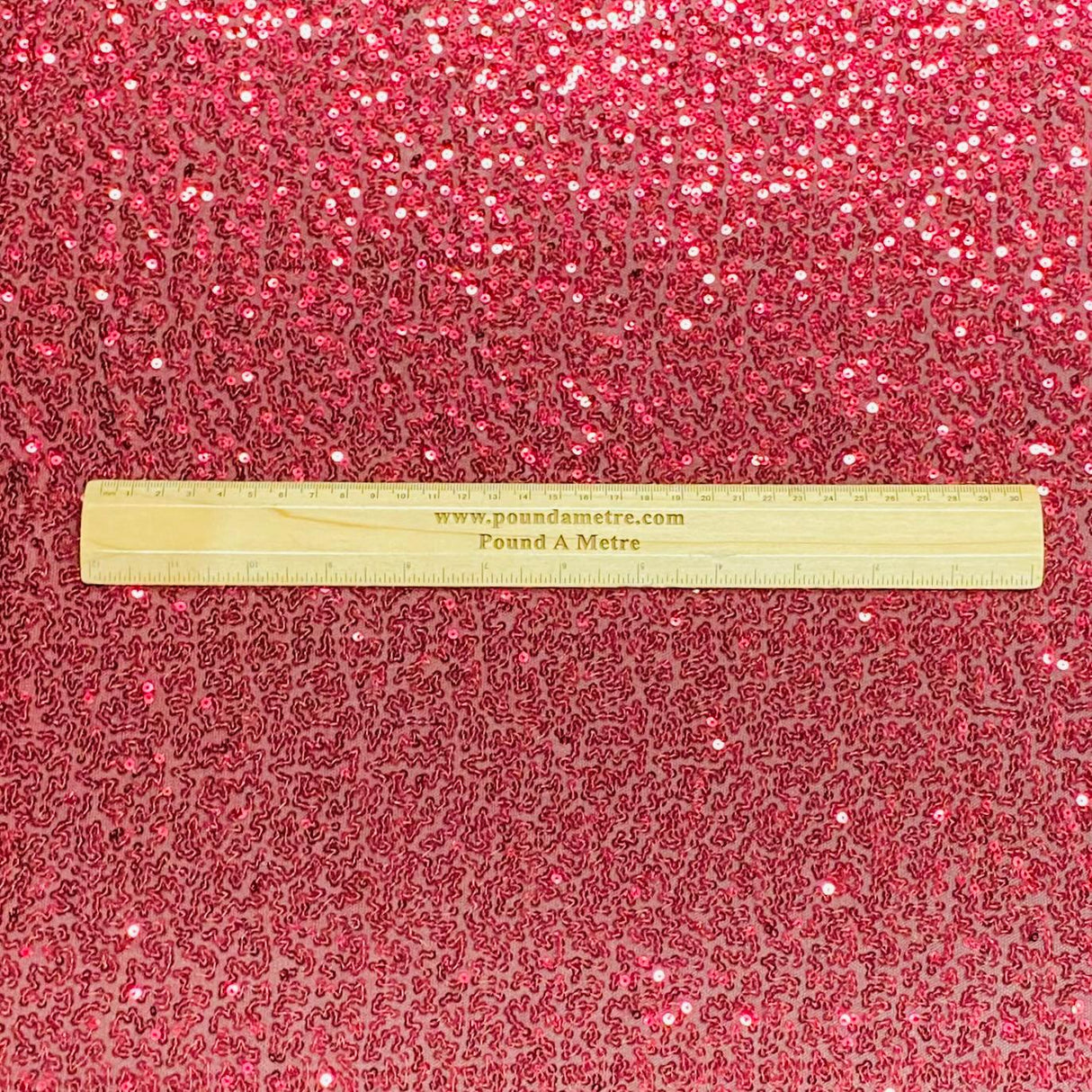 Pound A Metre 3 Metres 3 Metres - Luxurious Sequins On Net - 55" Wide - (Maroon)