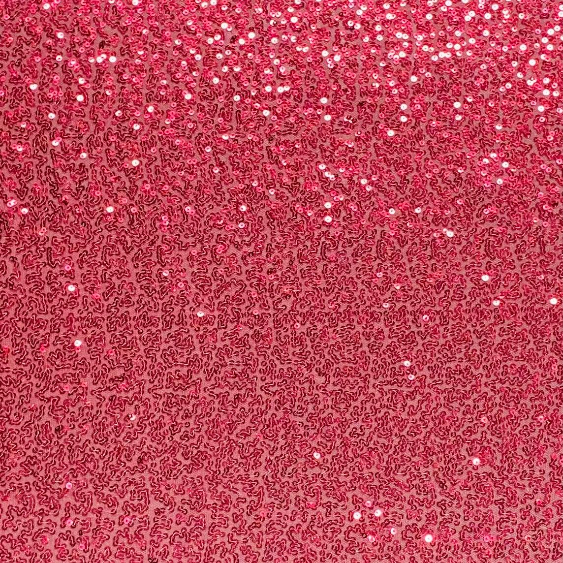 Pound A Metre 3 Metres 3 Metres - Luxurious Sequins On Net - 55" Wide - (Maroon)