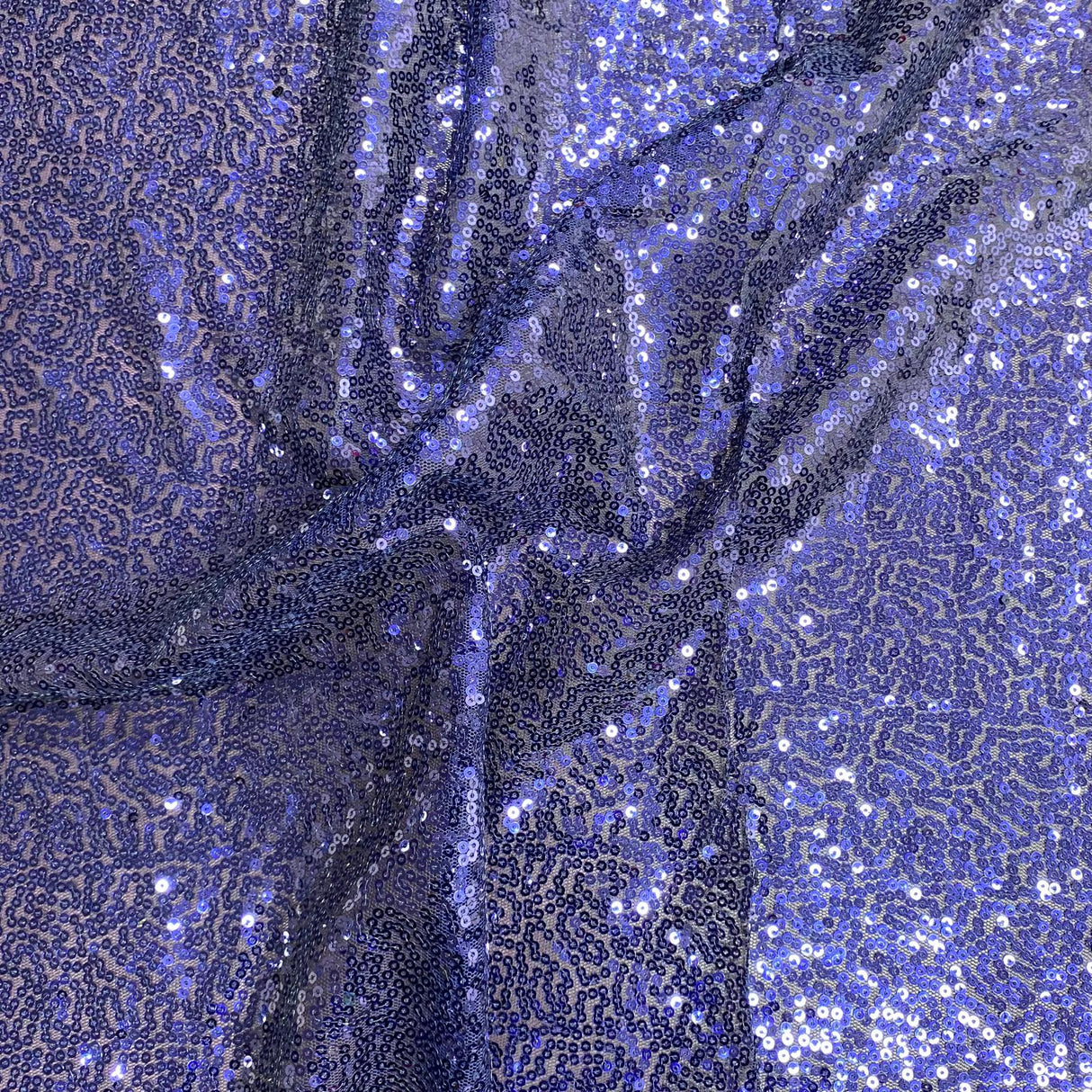 Pound A Metre 3 Metres 3 Metres - Luxurious Sequins On Net - 55" Wide - (Navy)