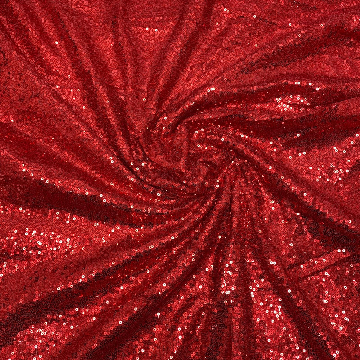 Pound A Metre 3 Metres 3 Metres - Luxurious Sequins On Net - 55" Wide - Red