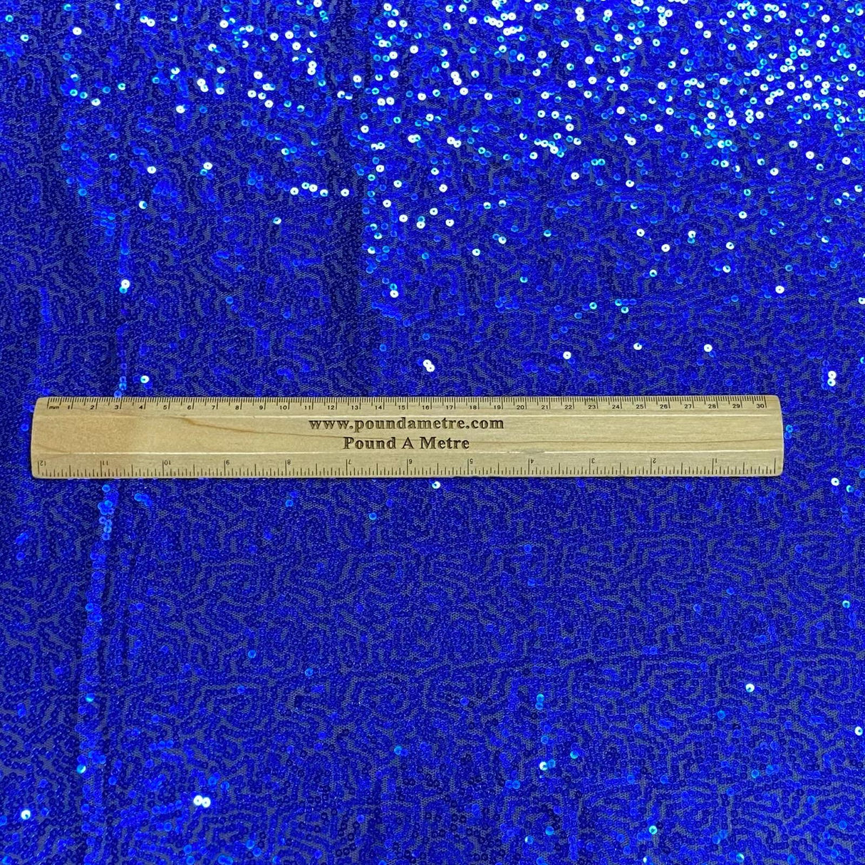 Pound A Metre 3 Metres 3 Metres - Luxurious Sequins On Net - 55" Wide - (Royal)