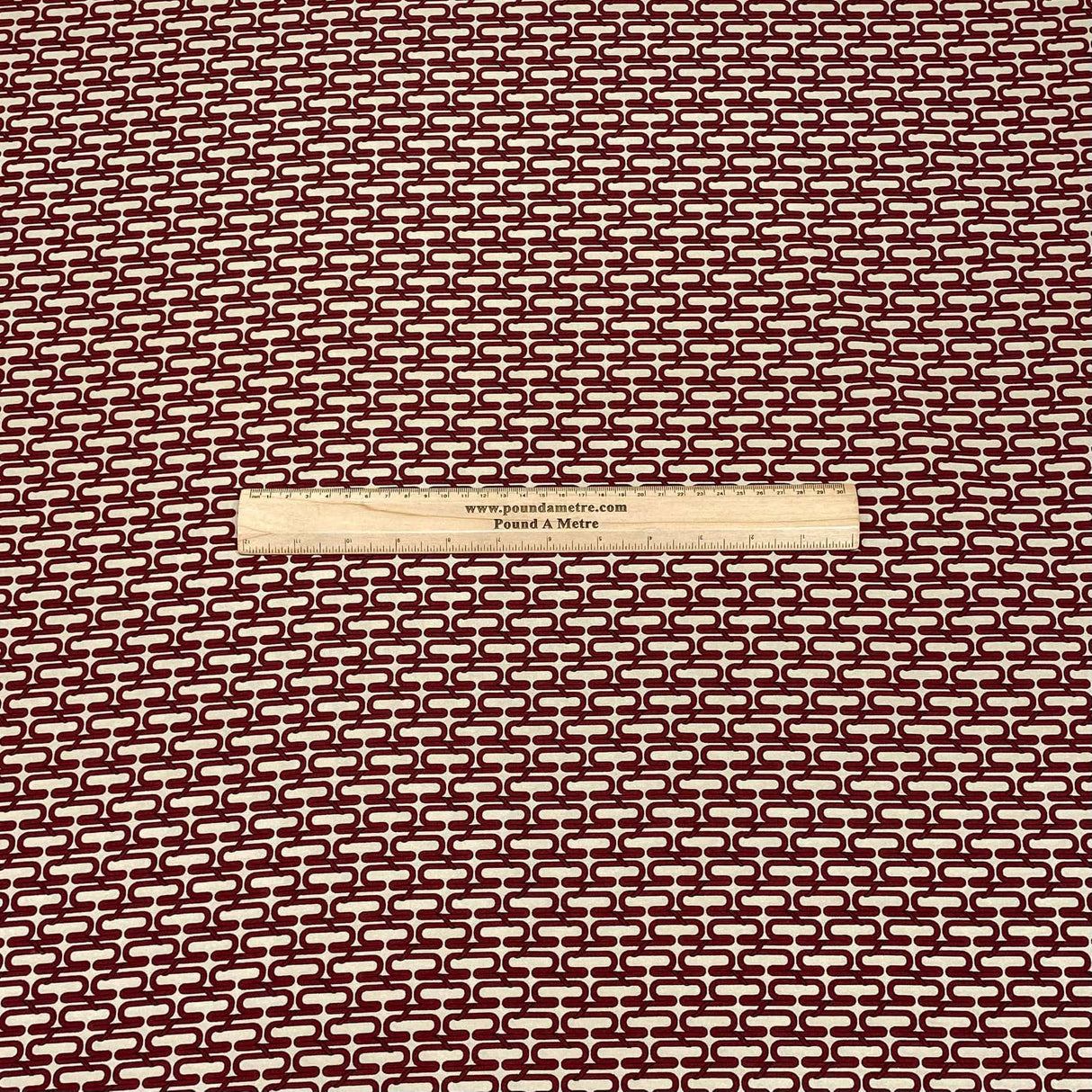 Pound A Metre 3 Metre 3 Metres Luxurious Solara Crepe 55" Wide (Cream & Maroon)