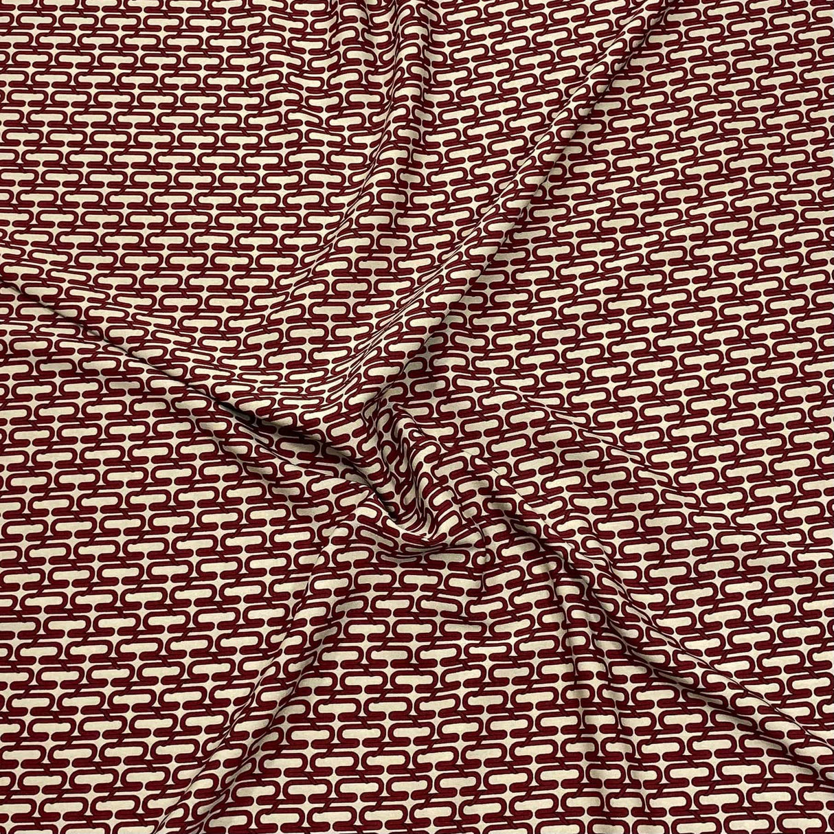 Pound A Metre 3 Metre 3 Metres Luxurious Solara Crepe 55" Wide (Cream & Maroon)