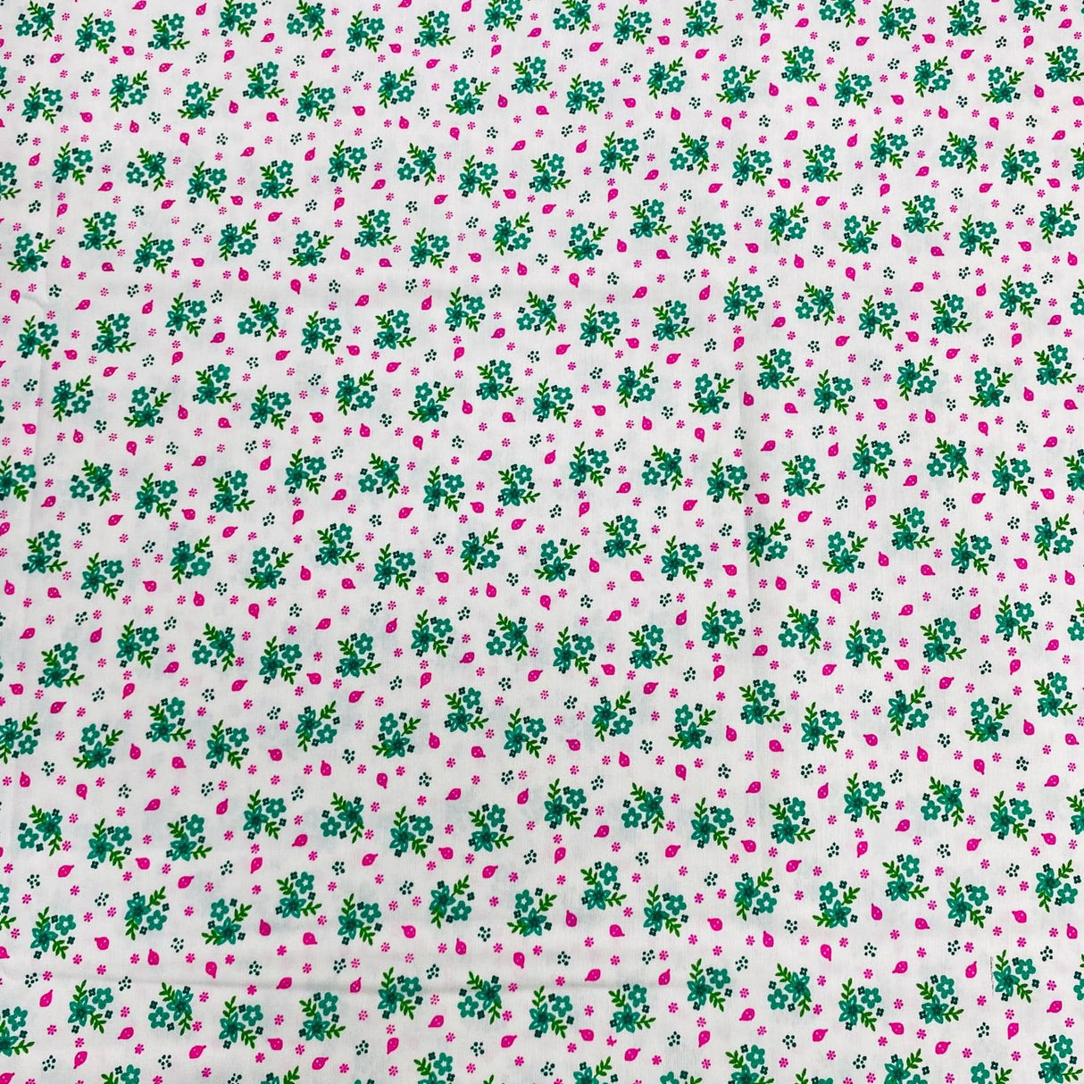 Pound A Metre 3 Metres 3 Metres Luxury 100% Cotton - 36" Wide - (Green Floral)