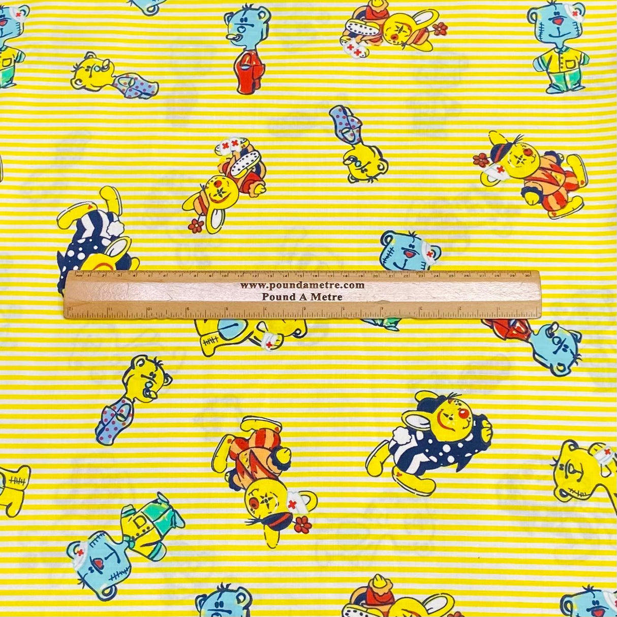 Pound A Metre 3 Metres Luxury 100% Cotton - 45" Wide - (Yellow)