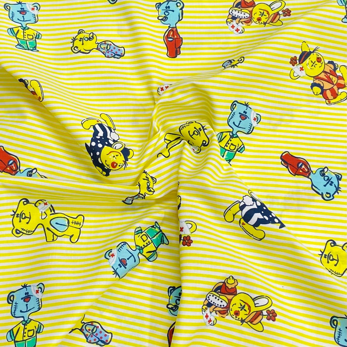 Pound A Metre 3 Metres Luxury 100% Cotton - 45" Wide - (Yellow)