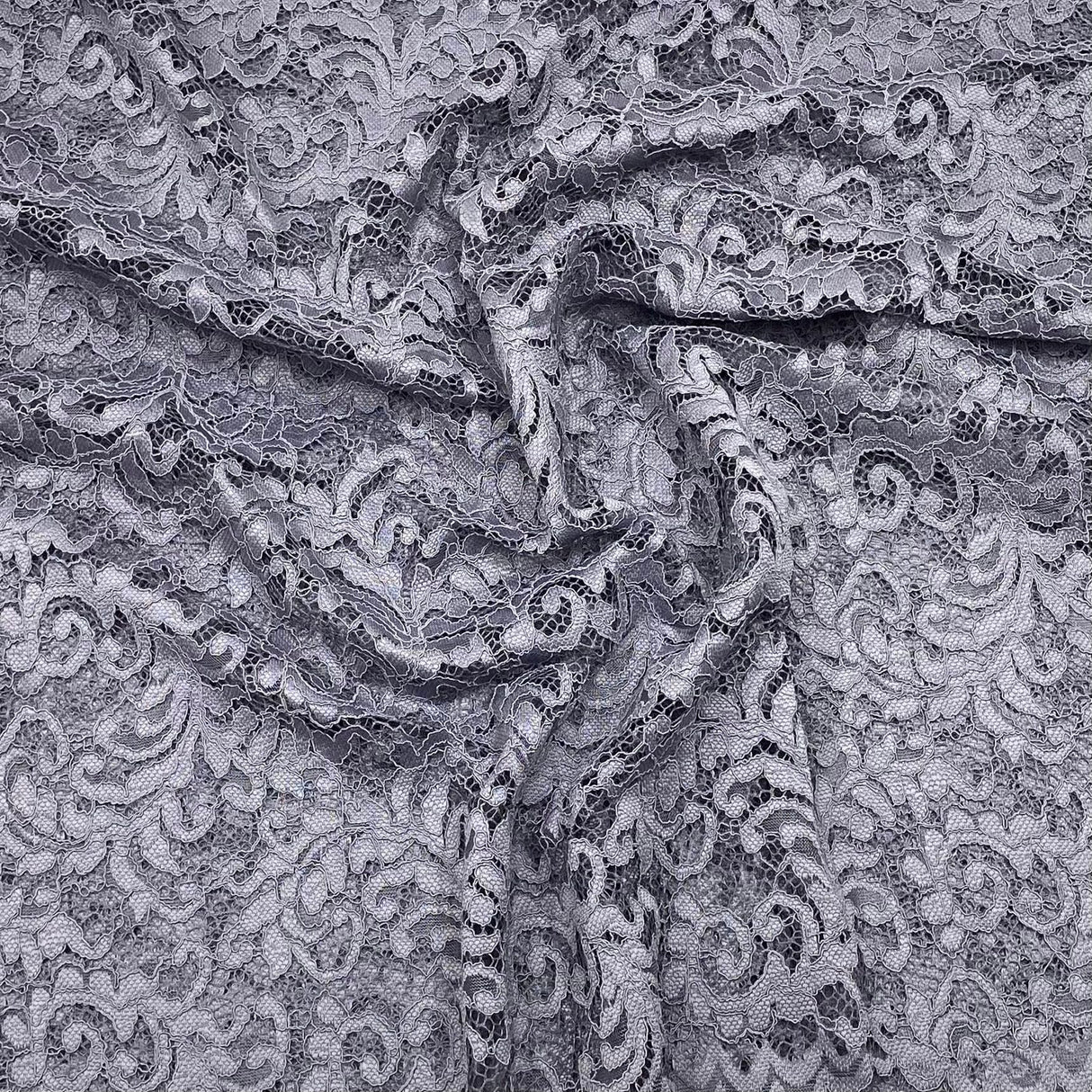 Pound A Metre 3 Metres 3 Metres Luxury Bridal Lace Fabric - 55" Wide (Grey)