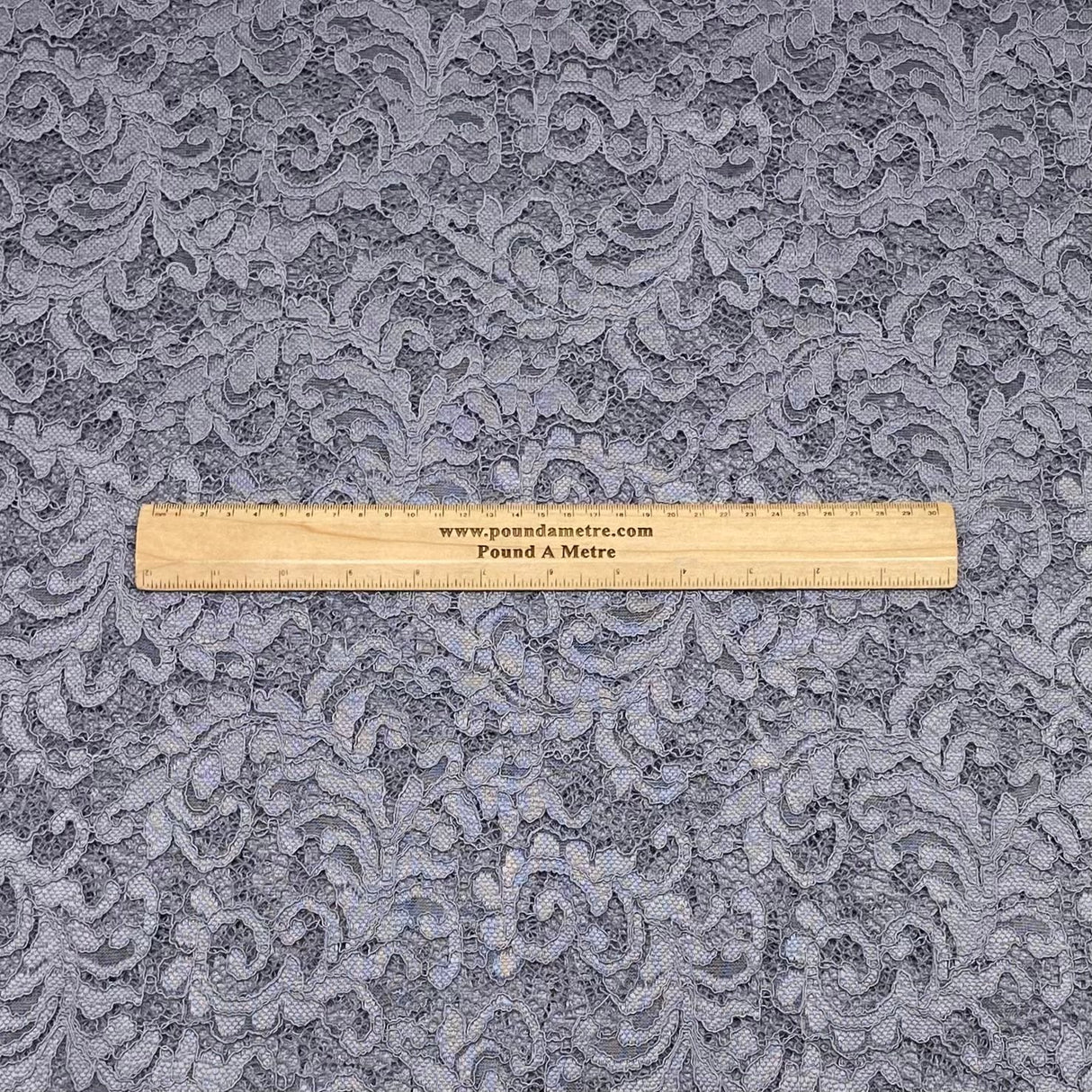 Pound A Metre 3 Metres 3 Metres Luxury Bridal Lace Fabric - 55" Wide (Grey)