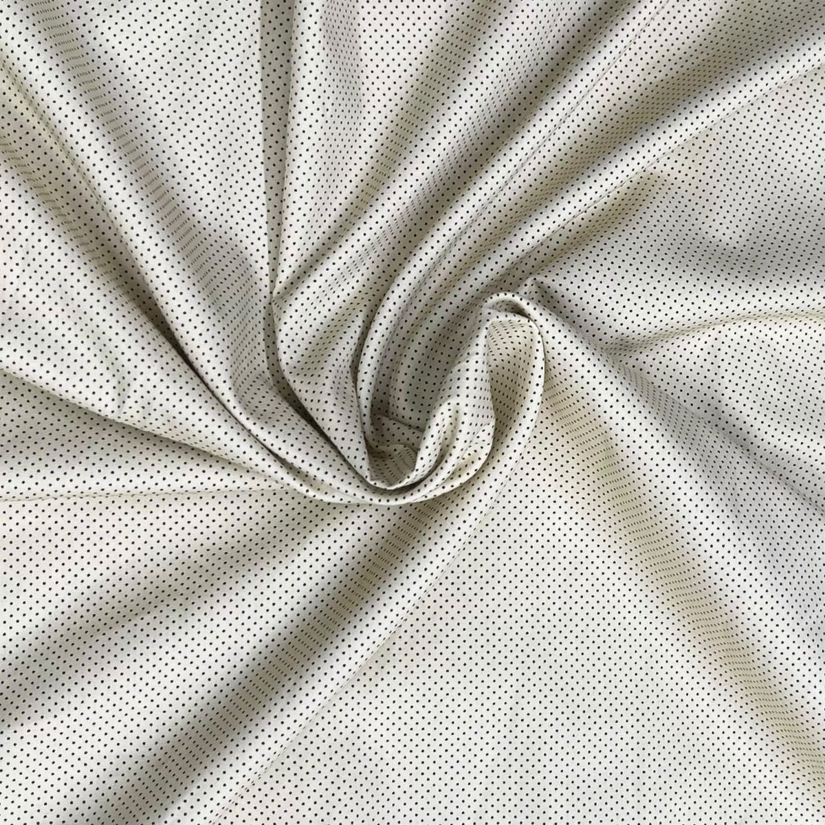 Pound A Metre 3 Metres Luxury Cotton Poplin Fabric – 45'' Wide (Beige Polka)