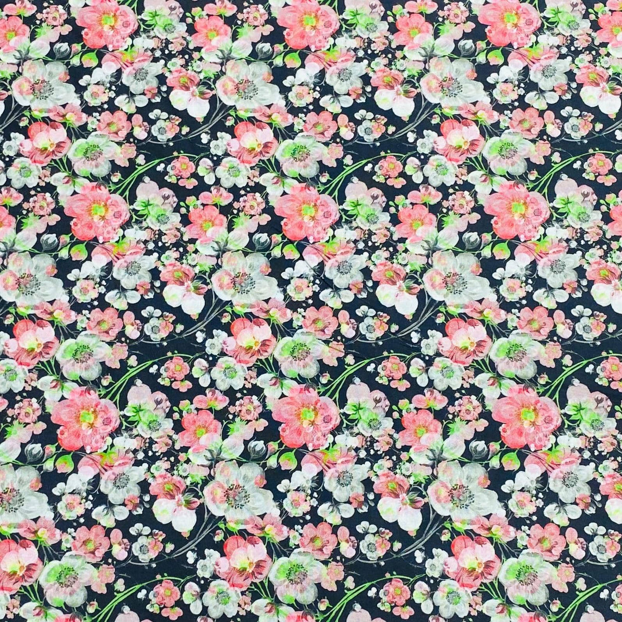 Pound A Metre Per 3 Metres 3 Metres Luxury Cotton Sateen - 45" Wide (Floral)
