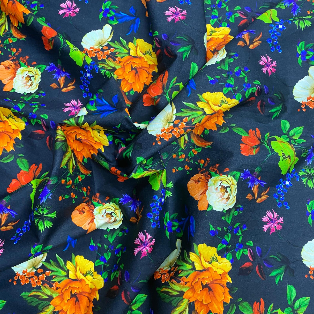 Pound A Metre Per 3 Metres 3 Metres Luxury Cotton Sateen - 45" Wide (Garden)