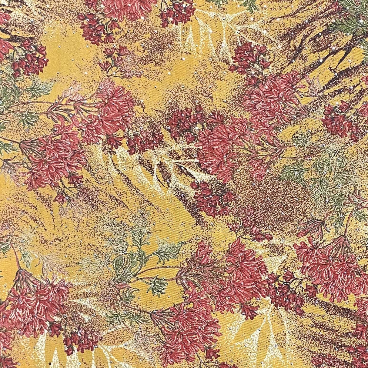 Pound A Metre 3 Metres Luxury Diamante Printed Winter Viscose- 55'' - (Autumn)